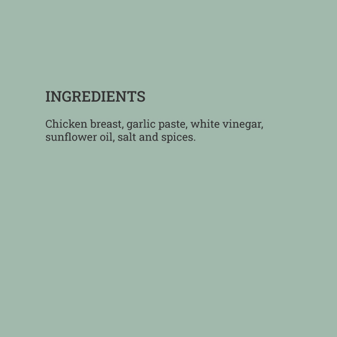 Garlic-tawook ingredients