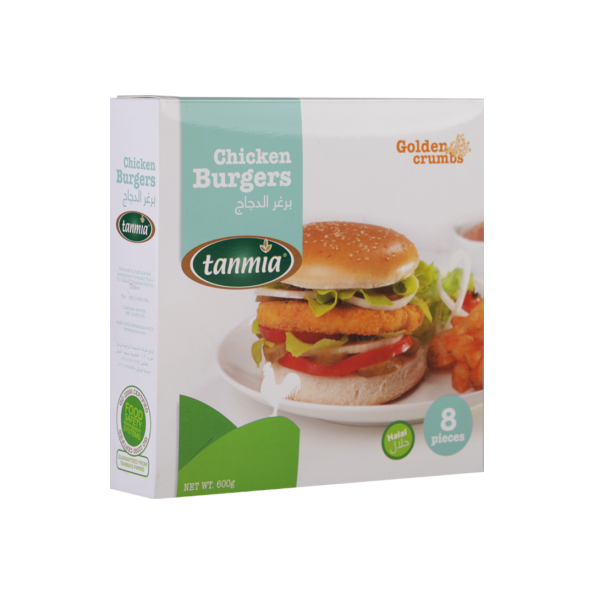 from Tanmia Kitchen Chicken breaded burgers in packaging
