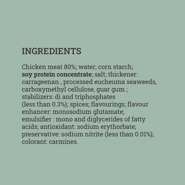 chicken luncheon ingredients english